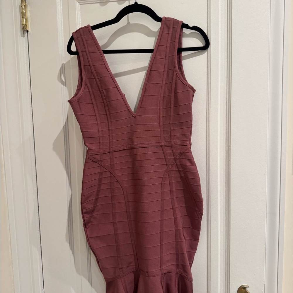 Missguided Mauve Midi Dress